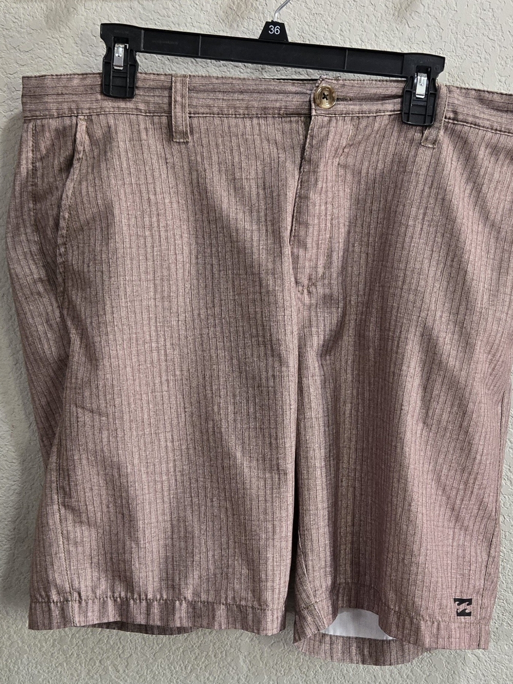 Billabong Men's Rose Pinstripe Athletic Shorts
